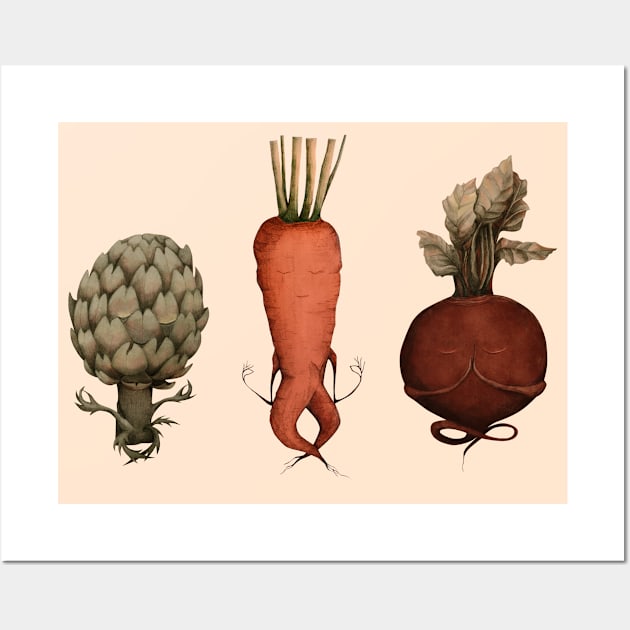 veggie yoga Wall Art by KindSpirits